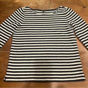 Banana Republic Navy and White Striped Sweater